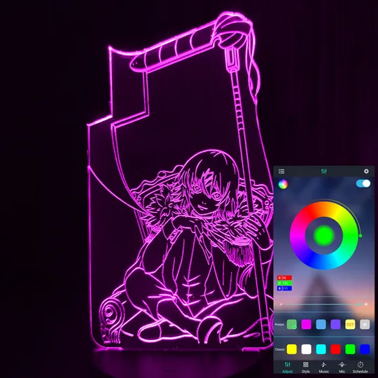 Акриловий світильник-нічник керування з телефона Джузо Сузуя tty-n001408 Ціна