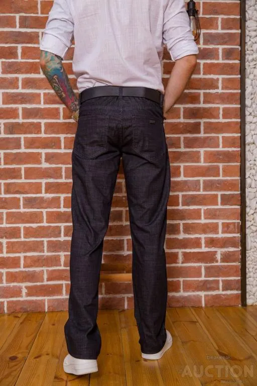 Джинсы мужские с ремнем, цвет грифельный, 194R50300 Де купити