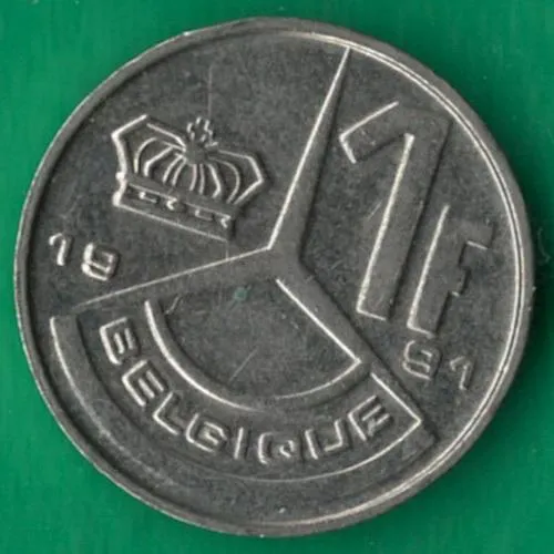 1 франк 1991 року Belgique [М] Ціна