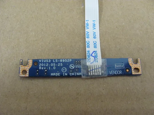 429-35 плата кнопки LED  VIUS3 LS-8952P для Lenovo IdeaPad  S400U  S400, S405, S410 оригінал З аукціону