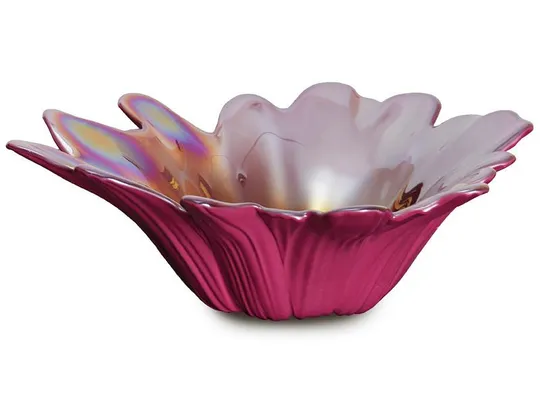 Блюдо стеклянное Franco 316-869 25 см бордовое Ціна