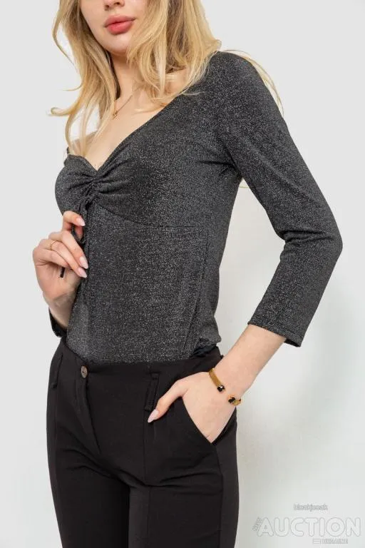 Боди нарядное, цвет черный, 244R100 З аукціону