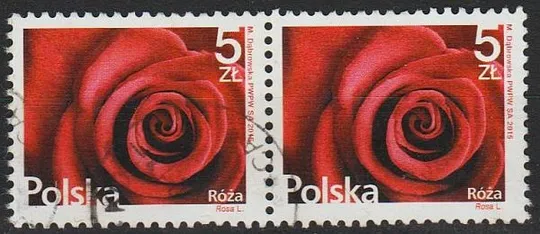 2015 - Польша - Стандарт - Роза - ПАРА Mi.4789 _6.80 EU Ціна