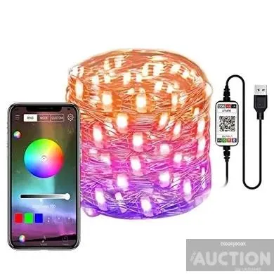 Розумна світлодіодна Bluetooth гірлянда Encora Xmas Lights 100LED 5 м З аукціону