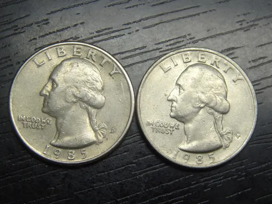 1/4 долара 1985 США (два різновиди) Ціна