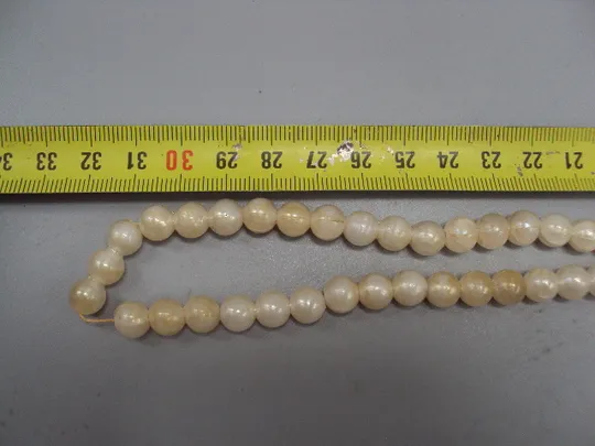 Бижутерия бусы в один ряд пластик под жемчуг длина 64 см №15857 Інтернет-аукціон