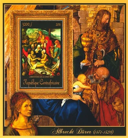 фото, ЦАР-Живопись-Дюрер-2011. Чистый красивый Блок. MNH.