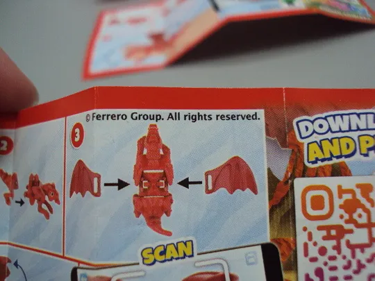 Фигурка киндер сюрприз VQ094 Ferrero дракон на палец дракончик лот 2 шт №18617л Де купити