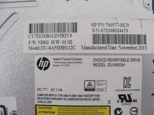 №259-20 DVD-привод 722830-001 для HP ProBook 450 оригінал Продаж
