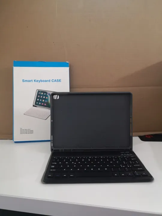 Знімна бездротова Bluetooth-клавіатура + підставка із захисною кришкою зі шкіри PU для планшета (чорна)  (17) Ціна