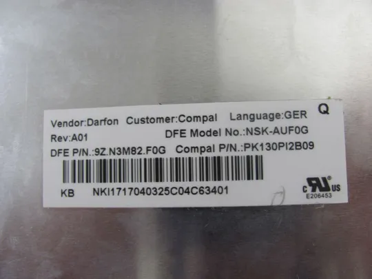 №159-7 клавіатура робоча 9Z.N3M82.F0G PK130PI1B09 для Aspire E1-521 E1-531 E1-571 оригінал Характеристики