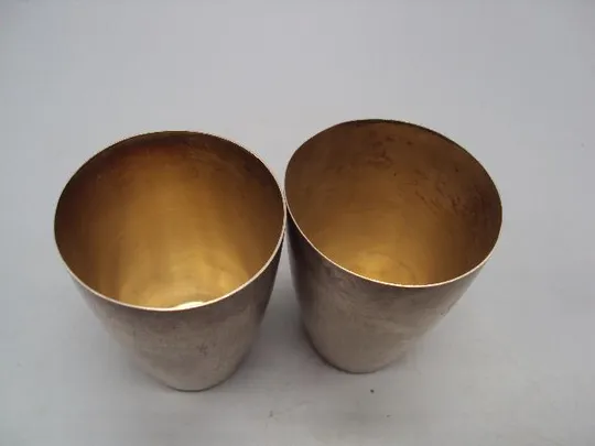 Рюмка стопка серебро 875 проба рюмки стопки вес 107,12 г высота 7,1см, диаметр 5,2см лот 2 шт №14301 Де купити