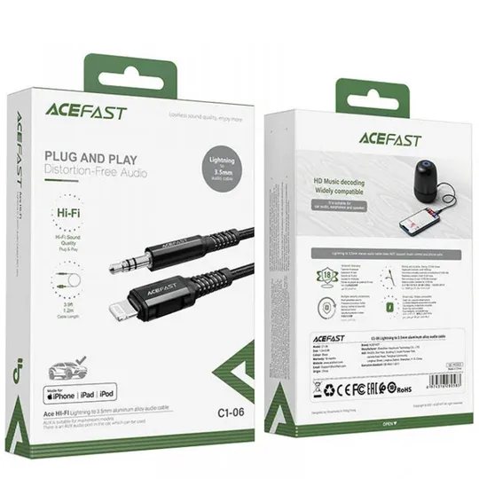 Переходник Acefast MFI C1-06 Lightning to 3.5mm aluminum alloy Інтернет-аукціон