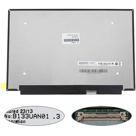 Матриця 13.3&quot; B133UAN01.3 (1920*1200, 30pin(eDP, IPS), LED, SLIM(без планок та вушок), матова, роз&#039;єм праворуч внизу) для ноутбука Ціна