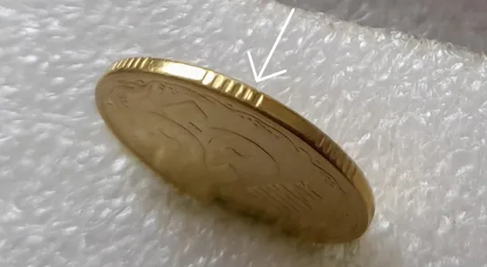 (3462) 25 копійок 1994 1БВк  брак гуртильного кільця (4 варіант) (25 копеек 1994 1БВк) Ціна