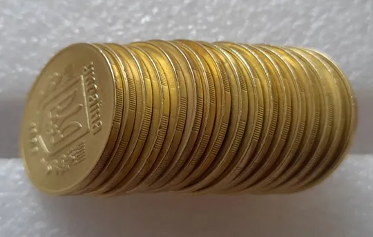 (2451) 50 копійок 1992 2.1ААм розколи у 1 та 6 гронах на реверсі - 17 монет одним лотом (50 копеек 1992 2.1ААм брак) Недорого