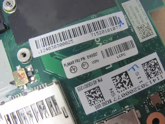 872-9 материнська плата РОБОЧА BX260 NM-A531 01HX037 I7-6600U для Lenovo Thinkpad X260  оригінал Характеристики