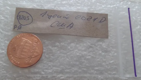 (8203 ря) 1 цент 2021 D США Характеристики