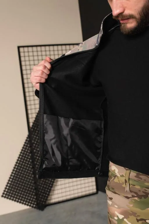 Кофта флисовая мужская военная тактическая с липучками под шевроны ВСУ (ЗСУ) Мультикам 8036 46 разм Інтернет-аукціон