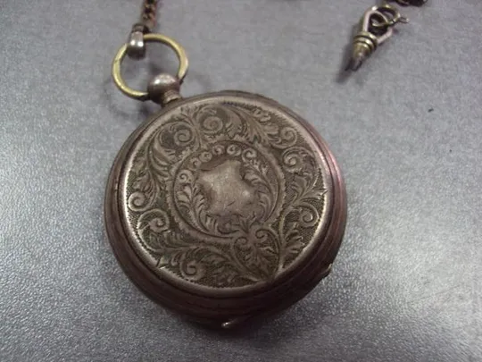 часы карманные cylindre серебро под ключ №51 (№2123) Де купити