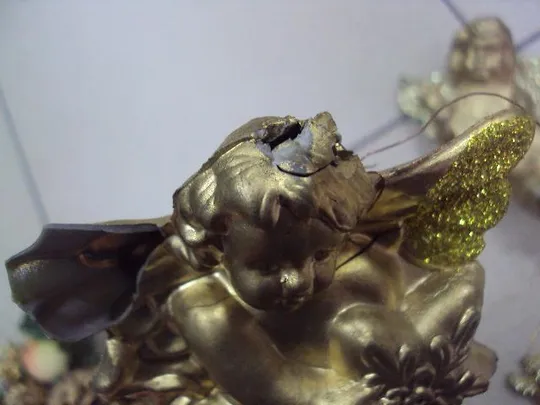 Елочная игрушка подвесная ангел, олени, колокольчик, ангел на шишке пластик лот 10 шт №9906 Де купити