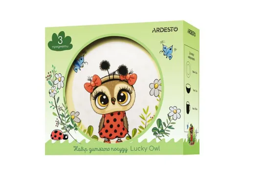 Набор детской посуды Ardesto Lucky owl AR-3454-LS 3 предмета Інтернет-аукціон