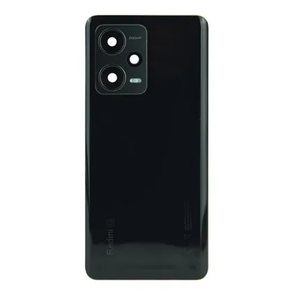 фото, Задня частина корпусу Xiaomi Redmi Note 12 Pro Plus Obsidian Black (з склом камери)