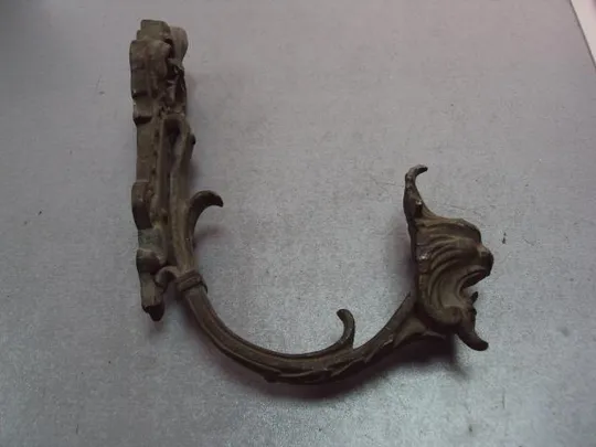 Крючок для штор крюк деталь полка бронза лев голова льва высота крепления 18,5 см №11590 Ціна