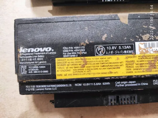 Оригінал АКБ, Акумуляторна батарея, battery, Оригінальна батарея, живлення  45N1025 45N1023 45N1172 63WH для ThinkPad X220 X220i X230 X230i Продаж