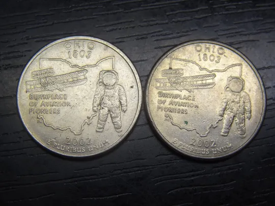 1/4 долара 2002 США Огайо (два різновиди) Ціна