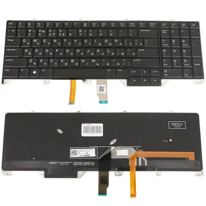 фото, Клавіатура для ноутбука DELL (Alienware: 17 R4, 17 R5) rus, black, підсвічування клавіш(RGB) - версія 1