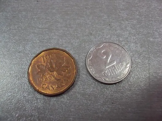 монета канада 1 цент 1989 №9531 Ціна
