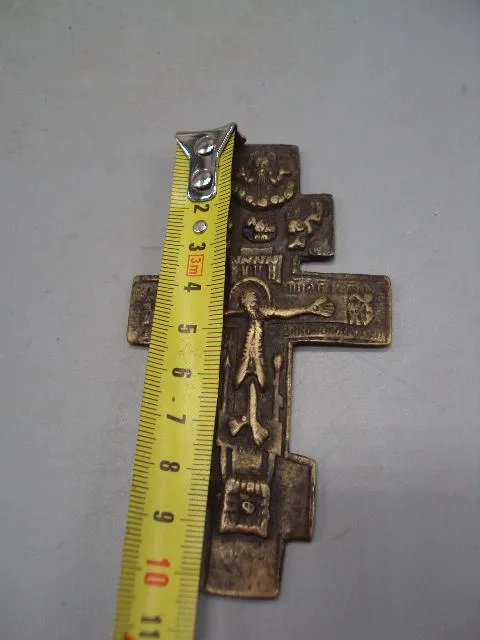 Купити Крест распятие пластика бронза размер 10,3 х 5,9 см №13897