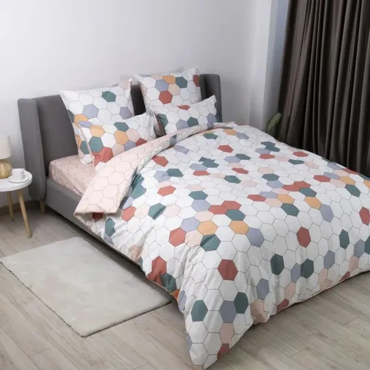 Постельное белье семейное ТЕП Happy Sleep Красочные соты 2-03797-28994 150х215х2 см З аукціону