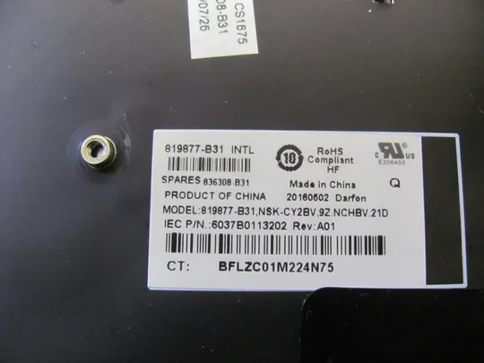 номер1007-4 клавіатура keyboard 819877-B31 836308-B31 6037B0113202  для HP Elitebook 745 840 845 G3 G4 оригінал Інтернет-аукціон