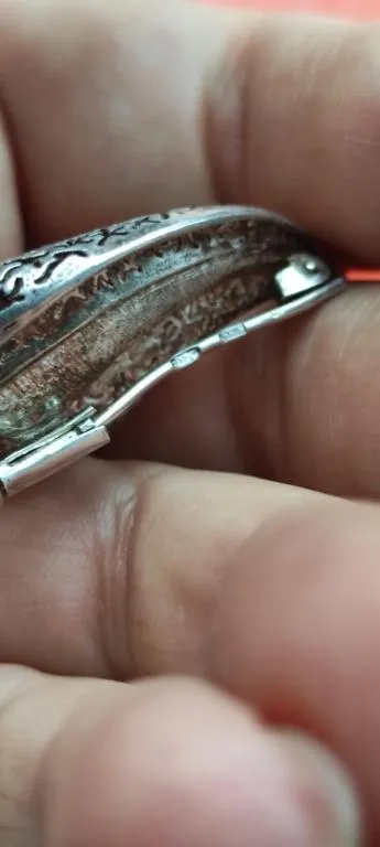 Старинная серебряная брошь проба 925 с редким механизмом открывания. sb461. 920грн , Де купити