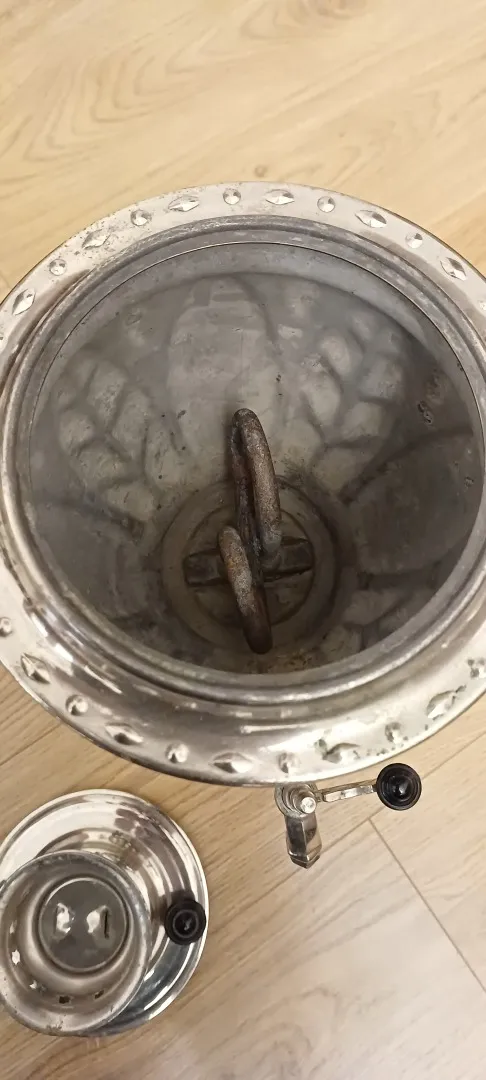 Самовар електричний Тула 3 л, ЗШВ, блискучий вінтажний тульський самовар жолудь нікельована латунь, вінтаж СРСР. З аукціону