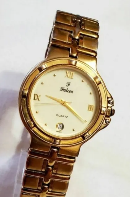 фото, ☝️Часы 'Falcon' в позолоте на корпусе 'Swiss' рабочие!
