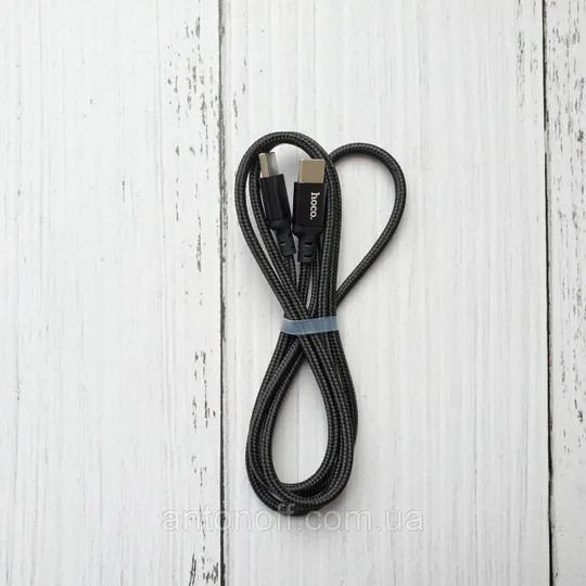 Кабель Hoco X14 Type-C to Type-C 60W Fast Charging чорний 1 метр З аукціону