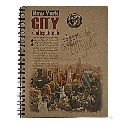 Блокнот Buromax spiral side, А5, 80 sheets, KRAFT, square, perforation (BM.2418) Ціна