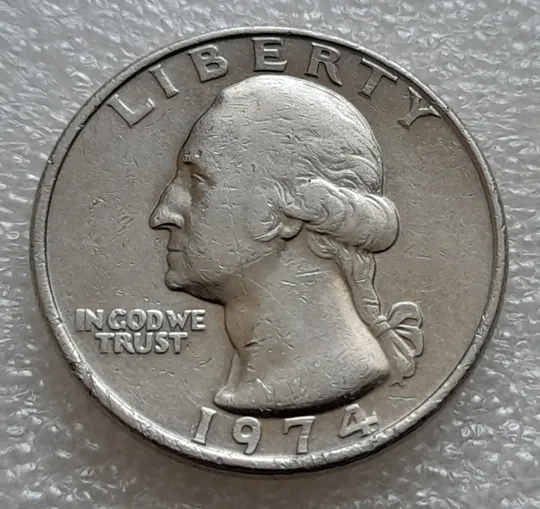 (8108 ря) ¼ долара 1974 США без мітки монетного двору (квотер, 25 центів) Ціна