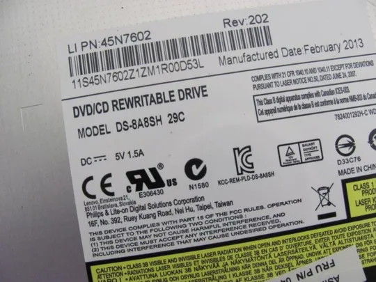 номер0156-3 DVD-привод DS-8A8SH GT80N UJ8C0 для Lenovo Thinkpad T530 W530 T420 T520 T510 оригінал Недорого