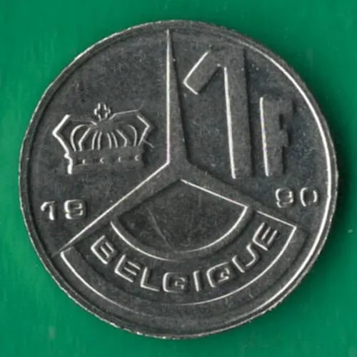1 франк 1990 року Belgique [М] Ціна