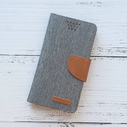 Книжка універсальна Mercury Goospery Slider / слайдер 4.5"-4.8" (13.9×7.2см) для телефона Gray Ціна