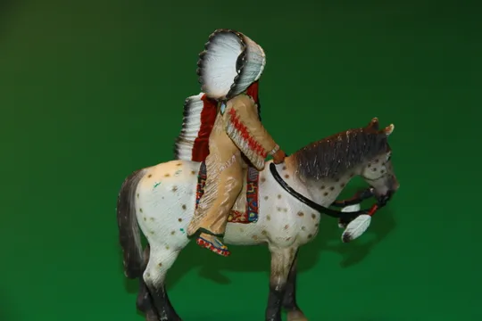 ІНДІАНЕЦЬ ВОЖДЬ СІУ на коні индеец SCHLEICH 90-100мм ФРГ ФРН З аукціону