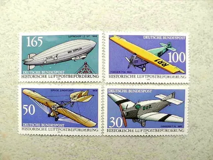 фото, Серія поштових марок Німеччина " Авіація " 1991 рік **