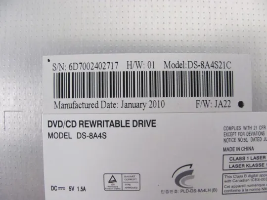 номер0244-12 DVD-привод DS-8A4S для Asus K52F K52 оригінал З аукціону