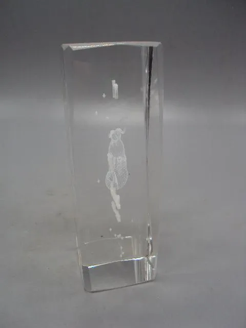 Фигура сувенир стекло статуэтка с лазерной гравировкой гороскоп зодиак козерог высота 14,9 см №10333 Продаж