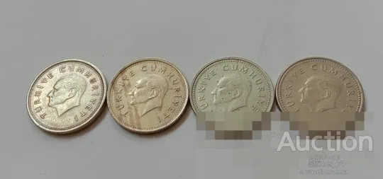 1000 лир Турция 1991, 1993 - 4 шт. Продаж