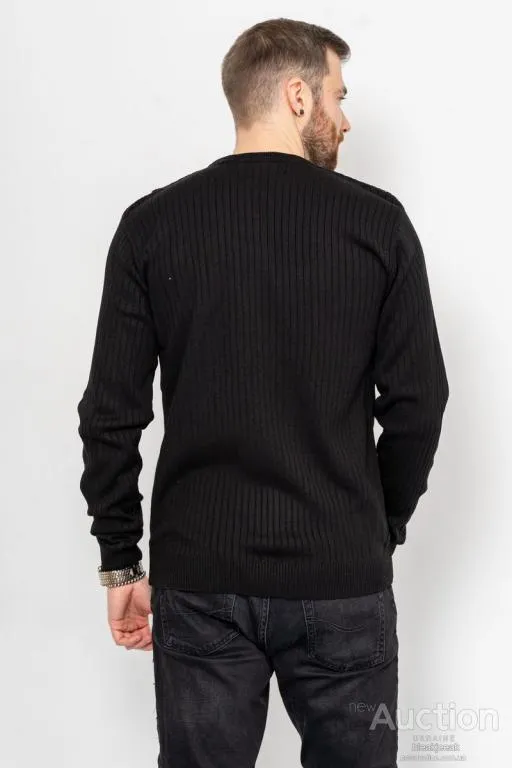 Свитер мужской, цвет черный, 161R880 Де купити